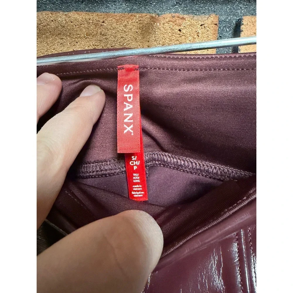 Spanx Faux Leather Patent Ruby Leggings